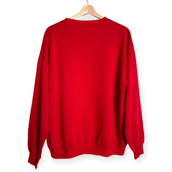 Vintage Red Isola 2000 French Ski Resort Crew Neck Sweatshirt Men's Size M - Picture 2 of 9